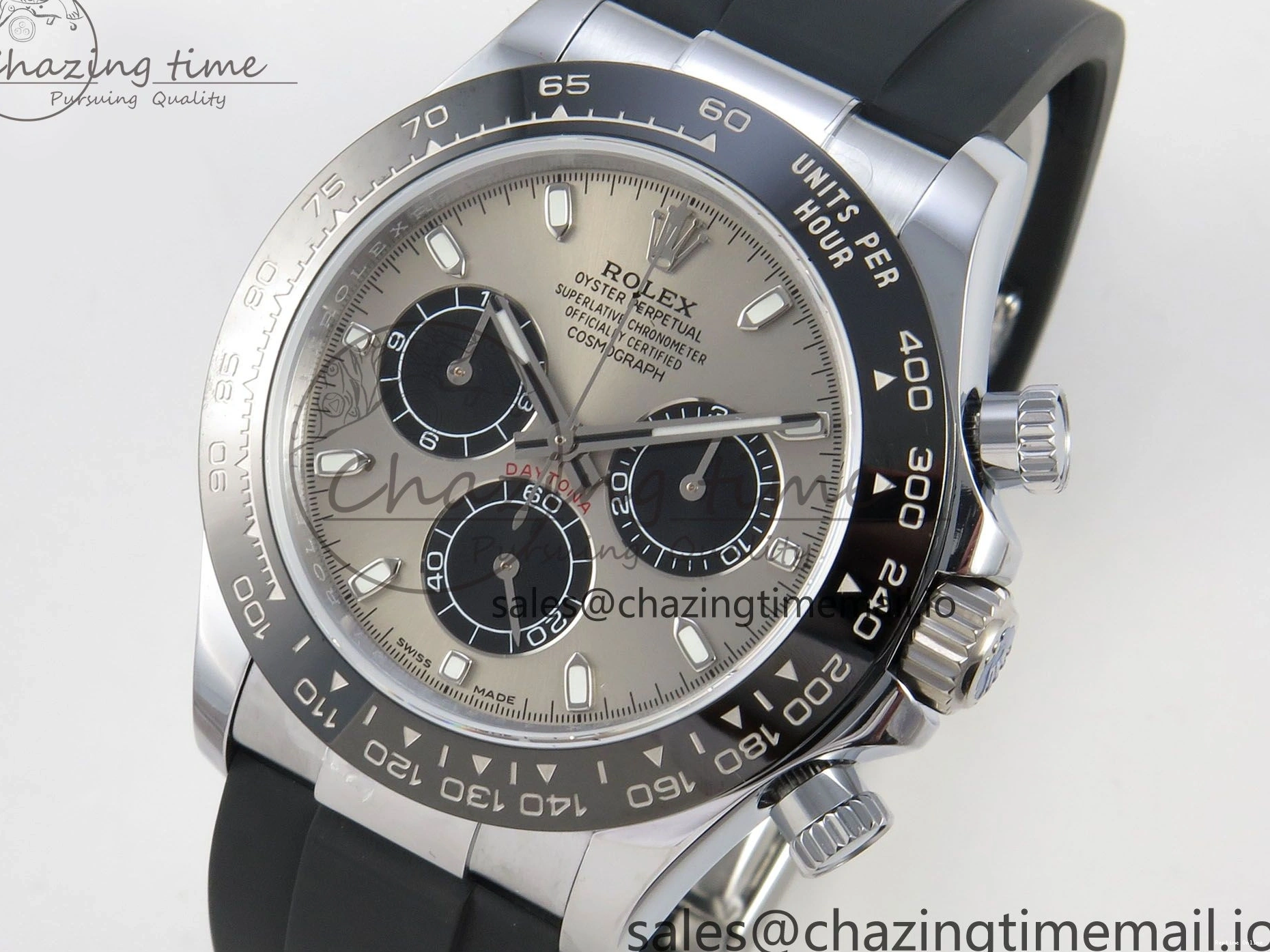 0405 Daytona 116519 QF 1:1 Best Edition Grey Black Dial on Oysterflex Strap SH4130 V11（Gain Weight） EasyMatch 172